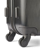 Calvin Klein Women's Hard Side Upright Luggage Spinner Light Weight Suitcase, Black, Medium