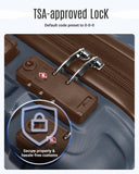 LIGHT FLIGHT Luggage Sets, 3 Piece Durable Suitcase Set with Spinner Wheels, 3 Pcs Hard Shell Lightweight Luggage with TSA Lock, Large Checked Travel Suitcases, 20/24/28 Inch,Blue/Brown