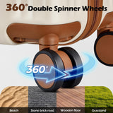 CASELLY Luggage Set 3 Piece Luggage with PC+ABS Hardshell TSA Lock Spinner Wheels Carry on Lightweight Suitcase，YKK Zippers (Beige, 4 piece（14/20/DB/TB）)