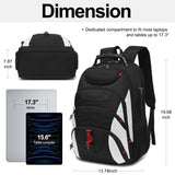Boavan Laptop Backpack for men, 17.3 inch Laptop Bag with USB Port, Waterproof Travel Work Backpack Purse, Anti-Theft Teacher Nurse Doctor Casual Bookbags Office Business backpack，White
