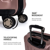 Kenneth Cole REACTION Renegade Luggage Expandable 8-Wheel Spinner Lightweight Hardside Suitcase, Rose Gold, 20-Inch Carry On