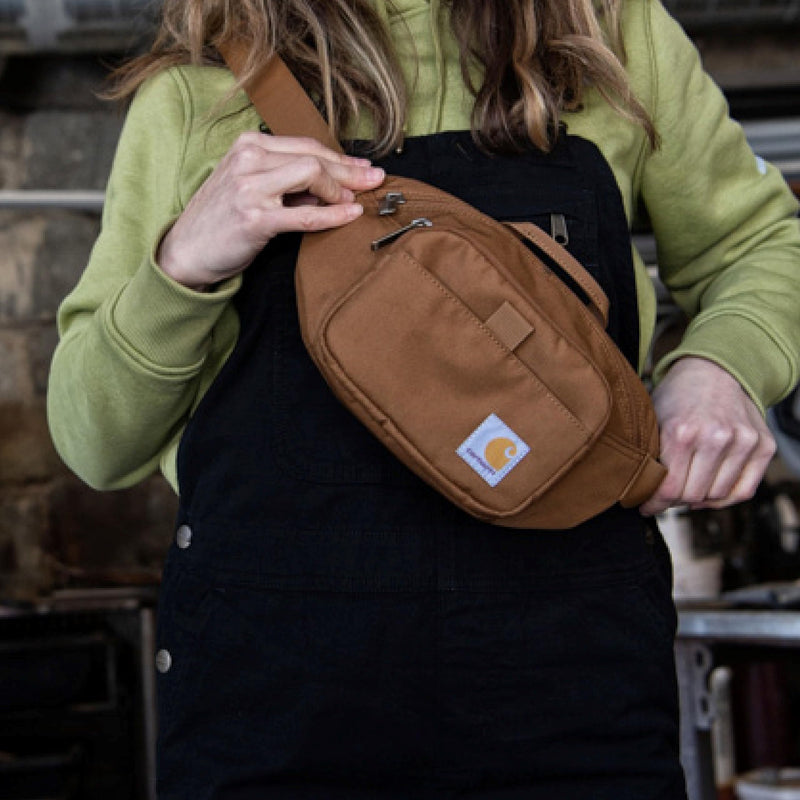Carhartt Classic Adjustable Sling Bag, Durable, 600-Denier Water Resistant Hip Pack, Essential Waist Pack (Chalk)