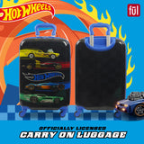 FUL Unisex Hot Wheels 20.5 Inch Carry On Rolling Luggage, Hardshell Suitcase with Spinner Wheels, Blue