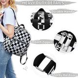VASCHY Small Backpack for Women, Cute Mini Lightweight Nylon Travel Backpack Purse for Teen Girls Plaid Daisy