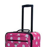 Rockland Fashion Softside Upright Luggage Set, Expandable, Pink Dots, 2-Piece (14/19)
