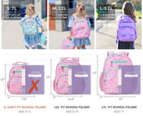 mibasies Girls Backpack 5-8: Lightweight Kids Backpacks for Girls - Girl Bookbag for Elementary School - Rainbow Pink