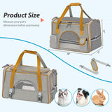 18x11x11 Inches Cat Carrier– Fits Pets Up to 16 lbs, Anti-Collapse Design, Multiple Storage Pockets, Cat Carrier Soft Ideal for Medium Cats, Puppy, Rabbits and Other Small Animals