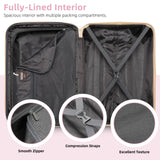 LARVENDER Luggage Sets 3 Piece Expandable Carry on Luggage 22x14x9 Airline Approved Hardshell Suitcase with Wheels TSA Lock, Lightweight Suitcase Set for Women with Travel Backpack, Light Pink