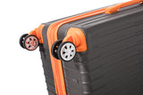 Rockland Napa Valley 2 PC Set Carry On with Spinner Wheels and a 14" Polyester Tote Bag, Charcoal, 14", 20"
