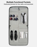 Hanke Premium Garment Bags for Travel, Business Travel Suit Bag with Wrinkle-Free System, Fits 4 Suits & 17.3'' Laptop, Carry On Garment Bag with Shoe Compartment, Shoulder Strap, Black