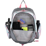Eastsport Extra Large Backpack Expandable Oversized For Travel Hiking Work Camping Sports Outdoors With Drawstring Bag 18x13.5x9.5 Spring Floral Ash Grey
