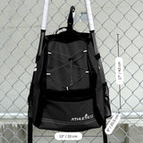 Athletico Youth Baseball Bag - Bat Backpack for Baseball, T-Ball & Softball Equipment & Gear | Holds Bat, Helmet, Glove | Fence Hook (Black)