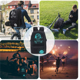 Pawsky Skateboard Anime Luminous School Backpack with USB Charging Port, Anti Theft Lock, Sling Bag & Pencil Case for Teen Boys and Girls, College Bookbag Lightweight Laptop Bag, Black