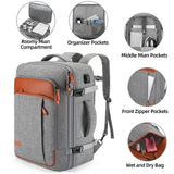 BAGPARKK Travel Laptop Backpack,42L Carry on Luggage, Flight Approved Expandable Backpack,Business Anti Theft Weekender Bags for Women Men, Water Resistant Expandable Backpacks With 4 Packing Cubes
