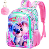 Girls Toddler Koala Backpack, Water Resistant Kindergarten Bookbag, 13