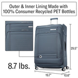 Samsonite UpLIFT Lightweight Large Checked Softside Luggage with Spinner Wheels - Expandable - Airline-Approved, Polyester Soft Suitcase for Ultra Light Travel - Elemental Blue