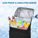 MOSISO Cooler Backpack, 40 Cans Large Capacity Leakproof Insulated Soft Backpack Cooler, Portable Lightweight Beach Cooler Bag for Men Women, Waterproof Lunch Bag for Picnics Camping Hiking,Black