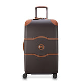 DELSEY PARIS Chatelet Air 2.0 Hardside Luggage Trunk with Spinner Wheels, Chocolate Brown, Checked-26 Inch