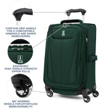 Travelpro Maxlite 5 Softside Expandable Luggage with 4 Spinner Wheels, Lightweight Suitcase, Men and Women, Forest Green, Carry-on 21-Inch