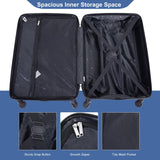 Travelhouse 4 Piece Luggage Sets, Hardshell ABS Suitcase Set with Wheels,Tsa Lock,Lightweight Hardside Travel Suitcases 16“20”24“28”