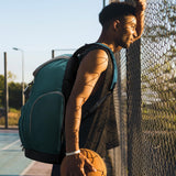 MIER Gym Backpack 40L Basketball Backpack with Ball Compartment & Shoes Storage Multi-Functional Sports Soccer Bag Large Equipment Back Pack Volleyball Backpacks for Men Women, Dark Green