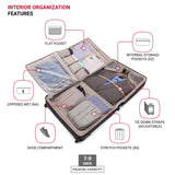 SwissGear 7895 Premium Rolling Garment Bag, Bonus Hanging Feature, Men's and Women's, 24-Inch Luggage - Black