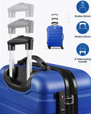 Suitour Luggage 3 Piece Sets Hard Shell Luggage Set with Spinner Wheels, TSA Lock, 20 24 28 inch Travel Suitcase Sets, Bright Blue