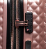 It Luggage Glitzy 31" Hardside Checked 8 Wheel Expandable Spinner, Metallic Rose Gold