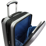 World Traveler Dejuno Compact 20" Carry-on Luggage with Laptop Pocket - Silver