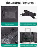 BAGSAMRT 60L Foldable Duffle Bag for Travel, Large Travel Duffel Bag for Men, 4 in 1 Travel Backpack, Carry on Weekender Bag, Black