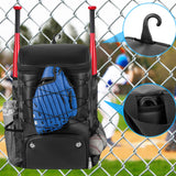 BIAOTN Youth Adult Baseball Bag, Large Sports Tball Backpack for Kids Boys and Girls, Multi-Functional Equipment Bags for Baseball, Softball, Tee Ball, Gym, Travel, Hunting (Black+Camouglage)