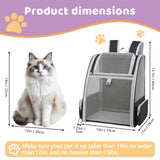Cat Backpack Carrier Large Pet Backpack for Small Dog Medium Cat Puppy Kitten Bunny up to 15lbs, Ventilated Mesh Dog Collapsible Travel Backpack for Hiking Walking Outdoor