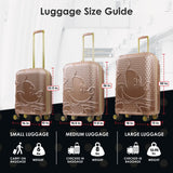 FUL Disney Mickey Mouse 30 Inch Rolling Luggage, Hardshell Suitcase with Spinner Wheels, Rose Gold