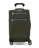 Travelpro Platinum Elite Softside Expandable Carry on Luggage, 8 Wheel Spinner Suitcase, USB Port, Suiter, Men and Women, Pilot Green, Carry On 21-Inch
