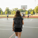 YHXONEOK Basketball Bag, Basketball Backpack with Ball Holder & Shoes Compartment for Soccer Ball Volleyball Football, Large Sports Equipment Bag Backpack for Son Daughter Men Women Black