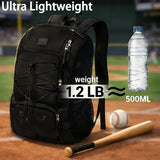MATEIN Youth Baseball Bag, Softball Bag with Cleats Pocket for Girls, Boys, Adult, Large Baseball Backpack for Men with Fence Hook- Hold 2 Bats, Batting Mitten, Helmet, Caps, Teeball Gear