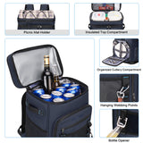 Hulongo 48Cans Large Cooler Backpack, Leakproof Insulated Backpack Cooler for Men & Women, Waterproof, 30L, Dark Blue