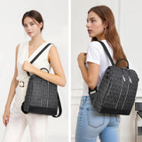 VANSARTO Backpack Purse for Women Vegan Leather Travel Backpack with Wristlet, Designer Convertible Shoulder Bag Satchel Handbag, Lightweight Fashion Backpack with Wide Strap (Black)