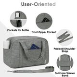 Narwey 18" Carry on Bag Underseat Luggage for Airplane Spirit Airlines Personal Item Bag Travel Duffel Bag Small Gym Bag Weekender Overnight Bag with Wet Pocket for Women and Men (Grey)