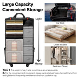 mixi Travel Bag with Wheels Expandable Foldable Luggage Bag Collapsible Rolling Travel Bag Duffel Bag Large Capacity Suitcase for Men Women, Black