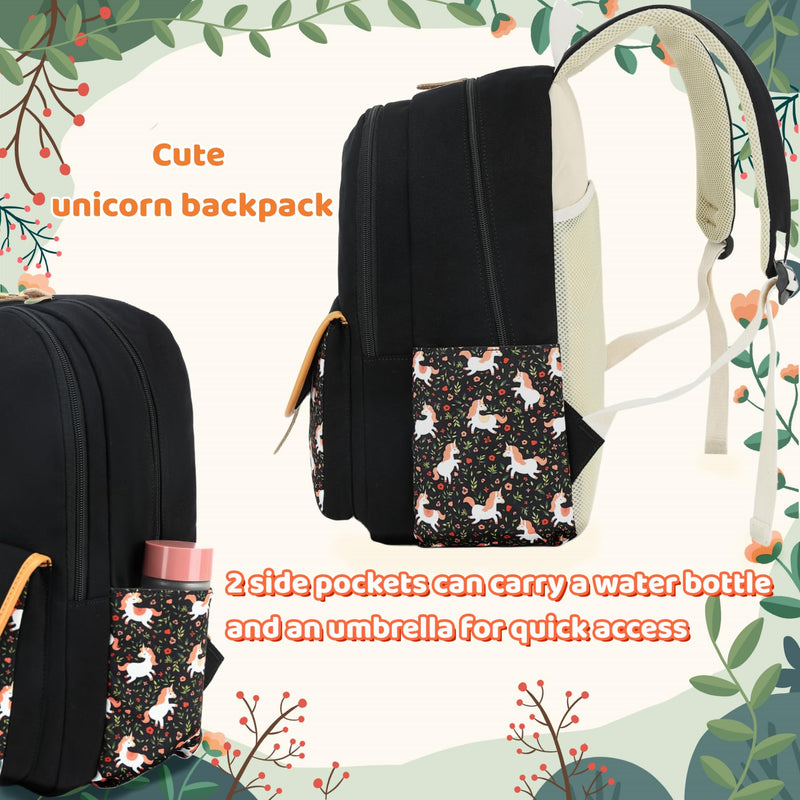 Leaper Canvas Backpack Laptop Bag Travel Bag bag Daypack Black