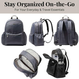 Baggallini Essential Laptop Backpack - 16x12 Inch Travel Backpack with 16" Laptop Sleeve - Lightweight Luggage Backpack