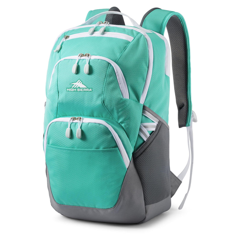 High Sierra Swoop SG Backpack, Travel or Work Laptop Bookbag with Drop Protection Pocket, and Tablet Sleeve, One Size, Aquamarine | Backpacks4Less