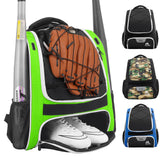 Hsmihair Baseball Bag - Baseball Backpack Holder for Baseball, Large Main Compartment,T-Ball & Softball Equipment & Gear for Youth and Adults,Holds Bats, Helmet, Gloves (Green)