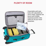 SWISSGEAR Sion Softside Expandable Spinner Luggage Durable Lightweight Travel Suitcase, Teal, Carry-On 21-Inch