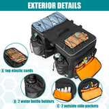 Marscamd 50L Bike Panniers with a Rain Cover, Bike Saddle Bag with Expandable Compartment and Multiple Pockets, Black