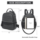 VANSARTO Mini Backpack Purse for Women Multi Pocket Small Backpacks Ladies Convertible Shoulder Handbags Designer Travel Backpack with Wide Strap (Black)