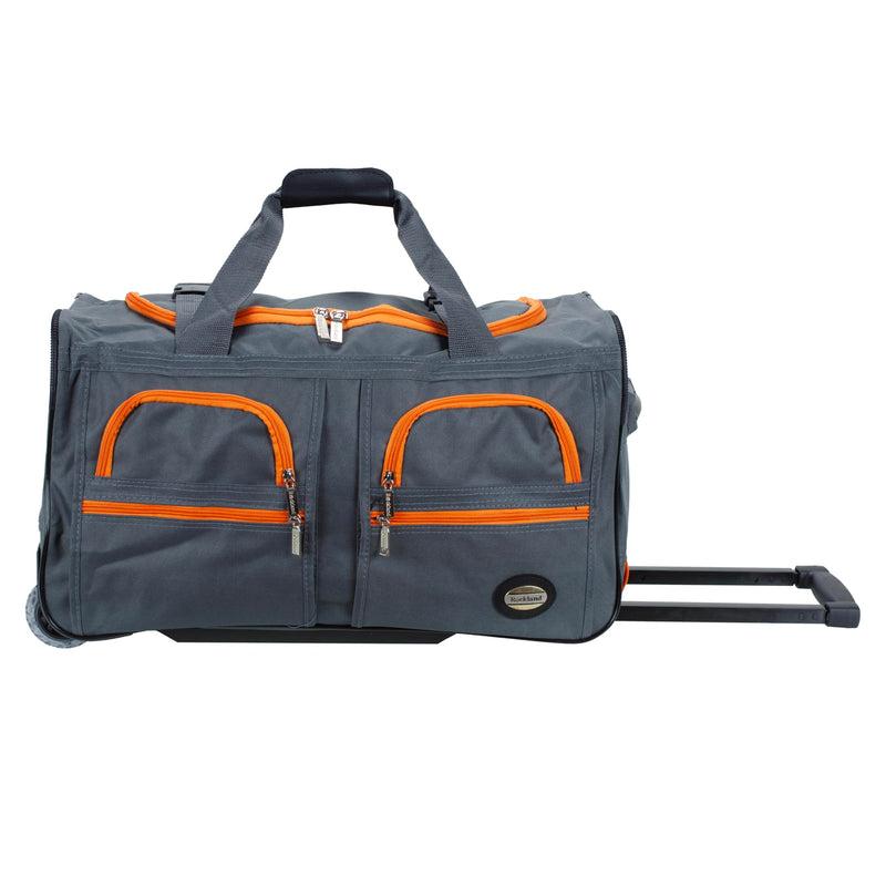 Rockland Rolling Duffel Bag, Charcoal, 22"