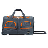 Rockland Rolling Duffel Bag, Charcoal, 22