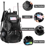 VIGEGARI Youth Baseball Backpack - Adults Bat Bag, Softball Equipment & Accessories Holder for Bat, Glove, Helmet, Shoes